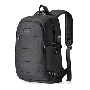 Funtional Laptop Backpack with USB Charging and Lock, Water Resistant